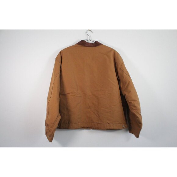 Vintage Carhartt Blanket Lined Canvas Detroit Jacket Brown 4XL Made in USA - Picture 2 of 4